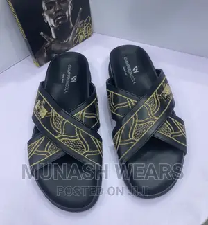Italian Giamperionicola Leather Slipers