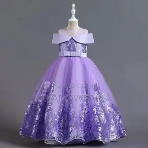 Lilac Co Shoulder Party Ball Gown