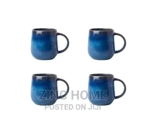 Sabichi Reactive Glaze Blue 4pc Mug Set