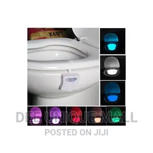 8 Colors Night Motion Sensor LED Toilet Seat Bowl Lamp