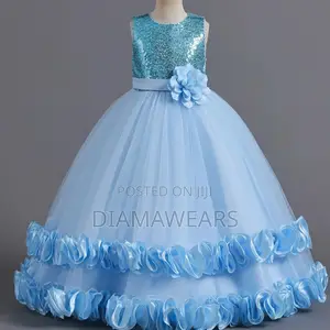 Sky Blue Ceremonial Full Ball Gown