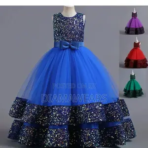 Royal Blue Princess Ceremonial Full Ball Gownball
