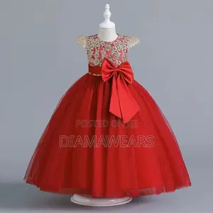Red Ceremonila Children Party Ball Gown