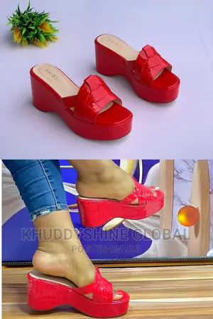 Bamboo Women Wedge Heels Slippers
