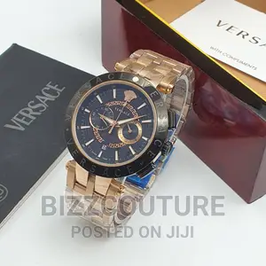 Original VERSACE Gold Steel Chain Watch Available in Store