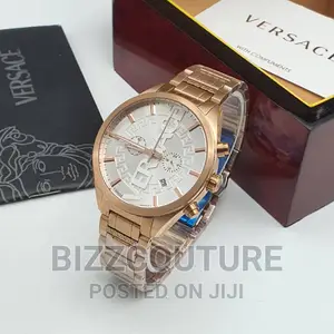 Original VERSACE Gold Steel Chain Watch Available in Store