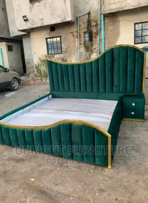 Royal Padded Bedframe 6 by 6 With Side Drawer