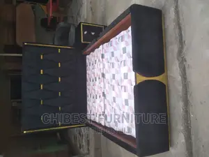 Quality 4.5by6 Upholstery Padded Bed Frame With One Bed Side