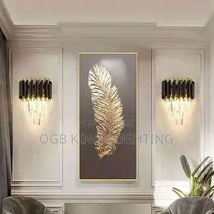 Black LED Wall Lamp Crystal Wall Sconces Lighting