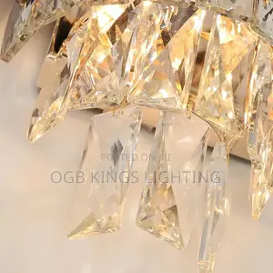 Black LED Wall Lamp Crystal Wall Sconces Lighting