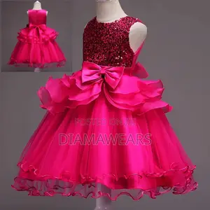 Rose Pink Ceremonial Ball Gown With Rose Tiara