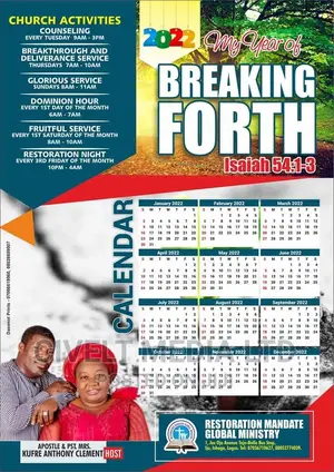 We Design and Print Calendar