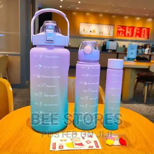3 in 1 Motivational Water Bottle With Timer