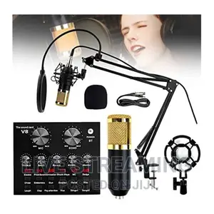 V8 + Bm800 Complete Mic Set for Live Streaming and Recording