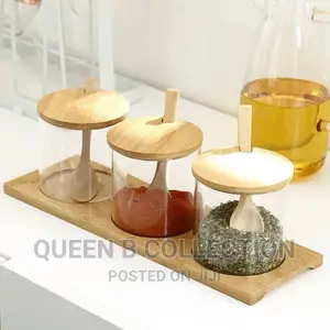 3 in 1 Spice Jar With Bamboo Lid.
