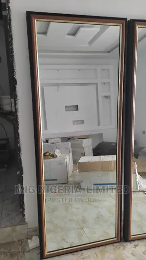 Wall Mirror Full Length Black and Brown Finish 72"X24"
