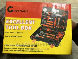 Household Tools Set. Hardware Tool Box. Electrician Tool Kit