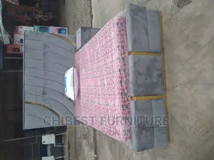 Quality 4.5by6 Upholstery Padded Bed Frame With One Bed Side