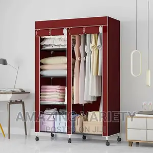 Portable Mobile Wardrobe With Wheel Shoe Rack