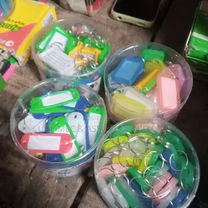 Key Ring's Name,50pcs 36pcs Random Colour Plastic Keychains(Blank)