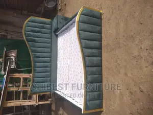 Quality 6by6 Upholstery Padded Bed Frame With One Bed Side
