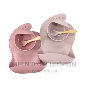 Silicone Baby Bib, Bowl and Spoon