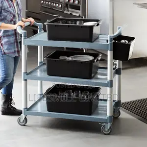 Industrial 3 Layers Plastic Trolley