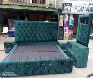 Bedframe 6 by 6 With Two Side Drawer and Dressing Mirror