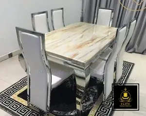 Marble Dining Table and Chairs