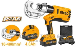 Ingco 20V Hydraulic Crimping Tool 16-400mm2, 4.0ah Charger