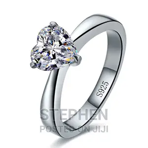 Never Fade White Gold Engagement Silver Ring