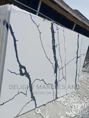 Purity White Stripe Marble Slab