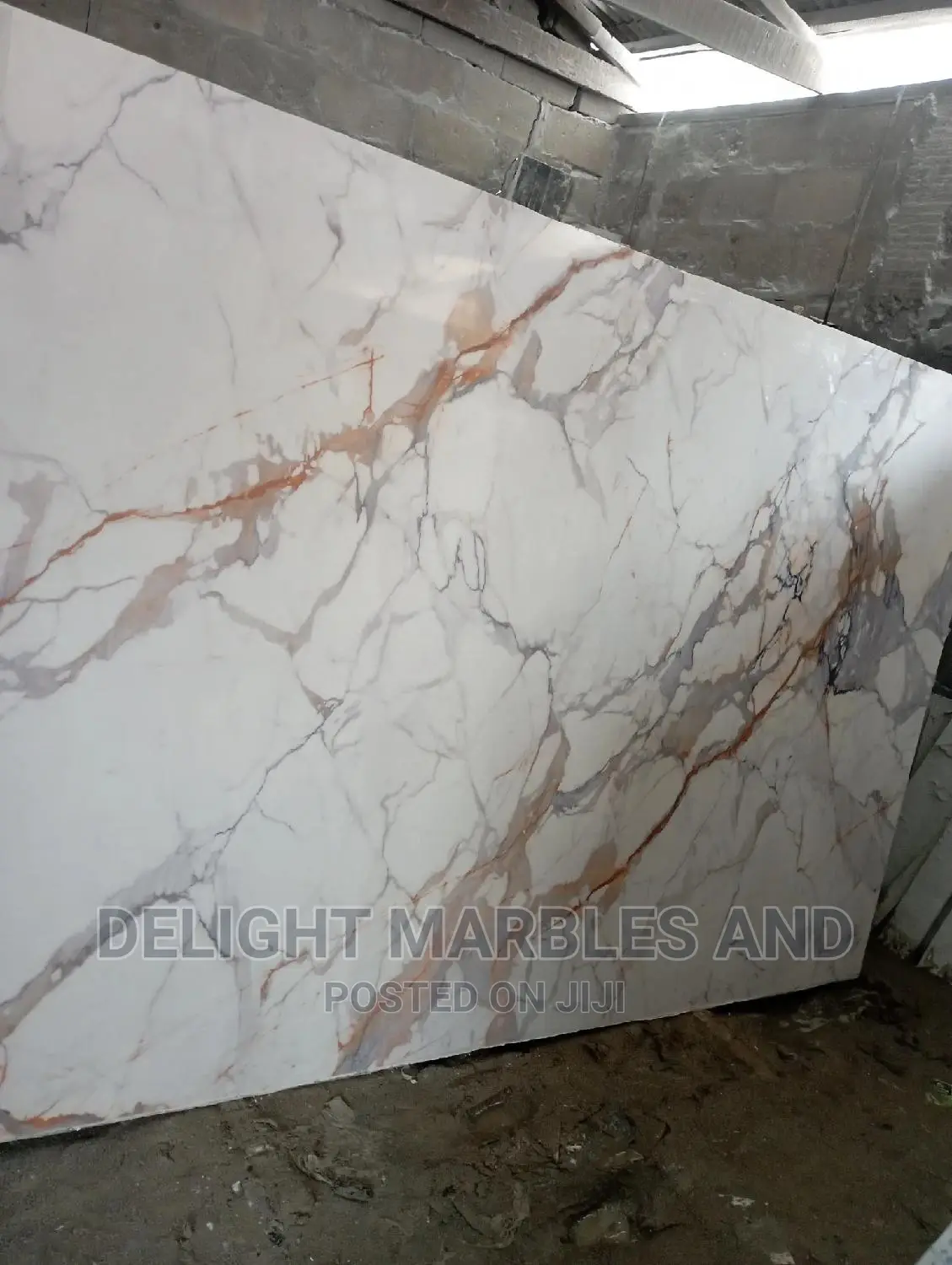 Purity White Stripe Marble Slab
