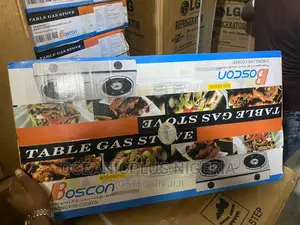 Boscon Table Top Gas Cooker With - 2 Burner [No Pot Stain]