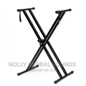 Keyboard / Piano Stand Double X-Style, Adjustable Strap