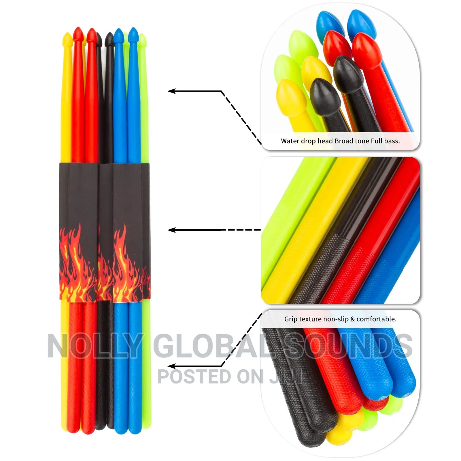 Plastic Drum Stick (Pair) 2pcs