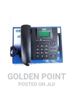 Desktop GSM Phone Dual SIM With Memory Card Slot - Black