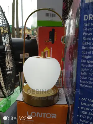 Modern Round Apple Led Rechargeable Table Lamp for Bedroom