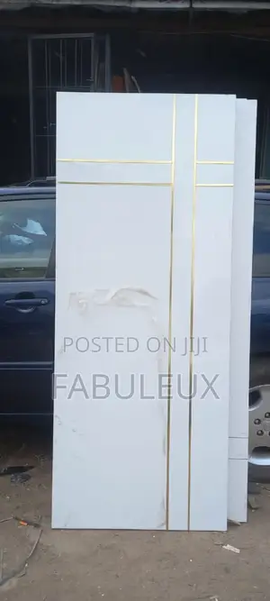 Chromed Perfect White HDF Door With Frame and Architrave