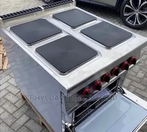 4 Burner Hot-Plate Commercial Cookers With Oven