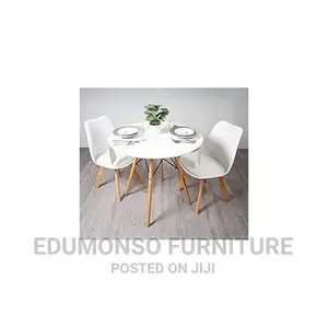 Restaurant Dining Beechwood Leg + Two Chairs(White