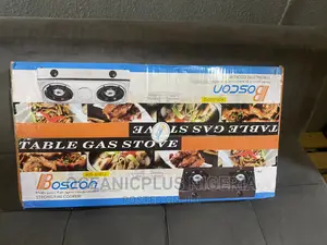 Black Boscon Table Top Gas Cooker With - 2 Burner Home Fit