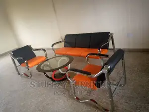 Italian Unique Orange and Black Sofas Chairs