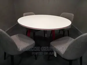 120 Cm White Round Meeting Table