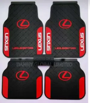 Complete Set of Lexus Foot Mat (Red With Black)