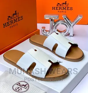 Hermes Leather Slipers