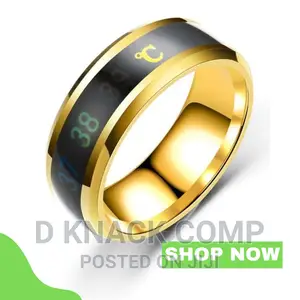 Fashion Smart Body Temperature Ring Gold