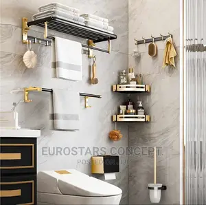 Black an Gold Bathroom Accessories