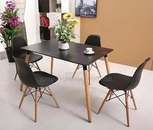 High Quality Wooden Dining Table With Plastic Legs.