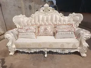 Quality 7 Seater Living Room Fabric Made Royal Sofa Chair